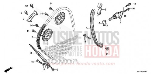 CHAINE A CAMES/TENDEUR CBR1000RAH de 2017